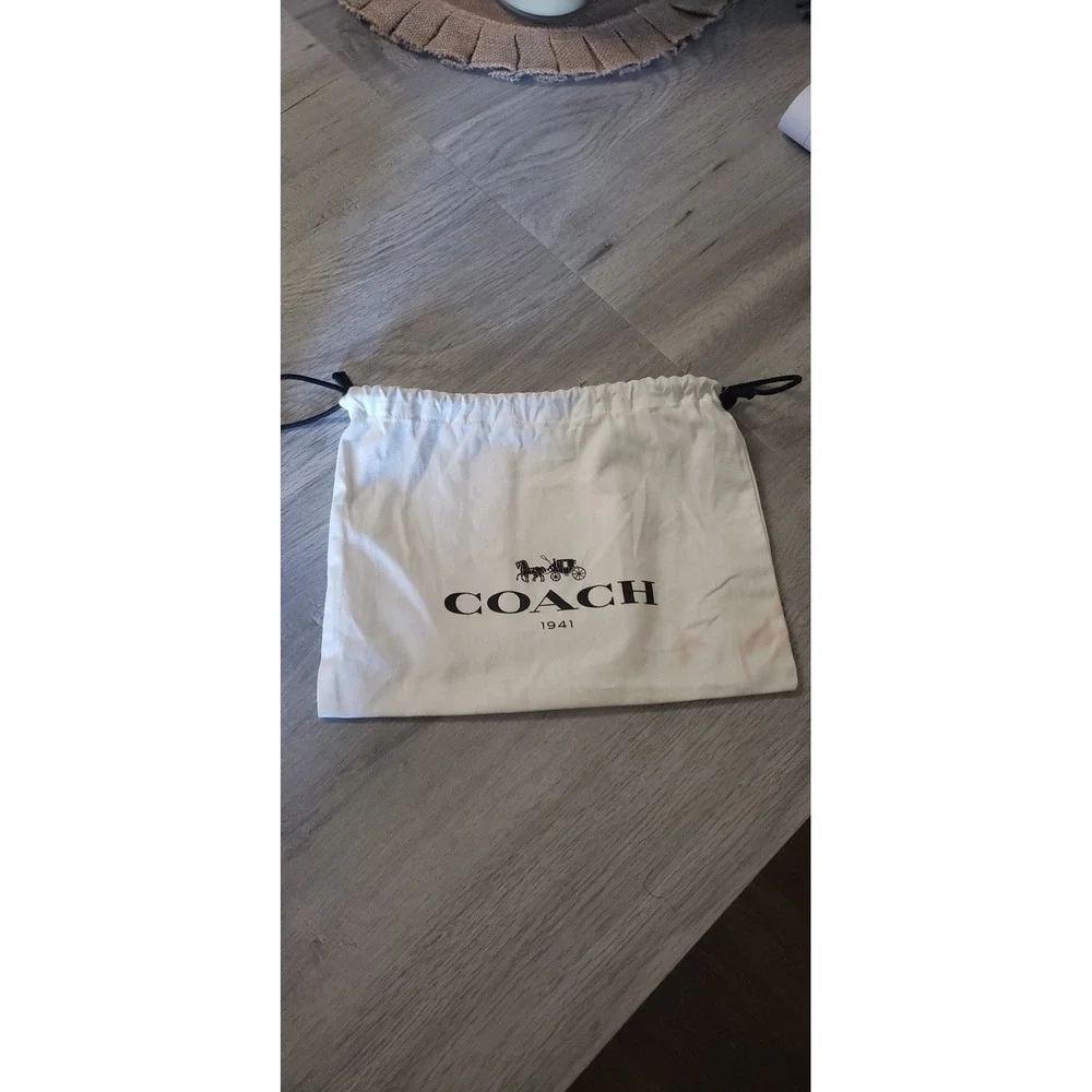 Coach 1941 White Cotton Drawstring Dust Bag Logo Storage Pouch 11x9